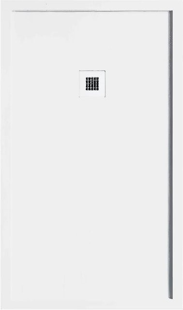 Stano Mineralguss Duschwanne Extra Flach mit Rand Sarin Weiss B/T: 80 x 140 cm - Bild 1