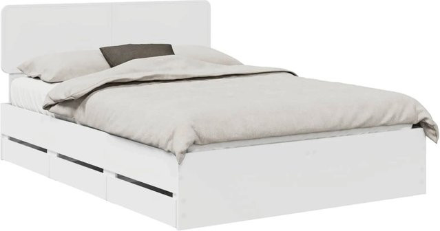 vidaXL Bettrahmen mit Schubladen in Weiß aus Holzwerkstoff B/T/H: 160 x 200 x 36,23 cm - Bild 1