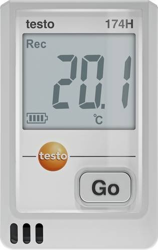 Testo 0572 1741 01 174 Temperatur- und Luftfeuchte-Datenlogger in Weiß - Bild 1