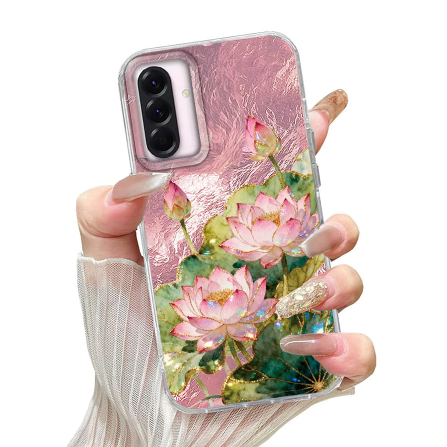 Luxuriöse Samsung Galaxy Handyhülle mit koreanischem Lotusblüten-Mädchen Design für Samsung Galaxy A56 A55 A16 A07 A17 A26 A54 A15 A13 A36 A25 A35 A14 A34 A12 - Bild 3