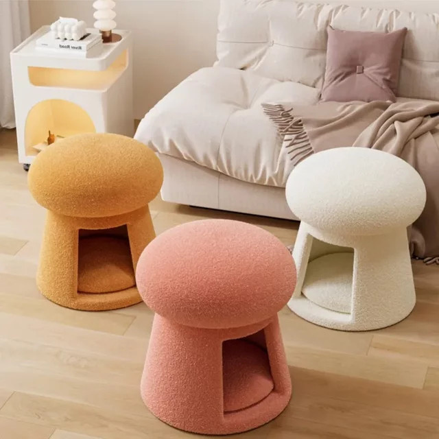 LIUSHADUOLA Schuhwechselhocker mit gepolstertem Rahmen in Pink für das Wohnzimmer und den Eingangsbereich - Bild 1