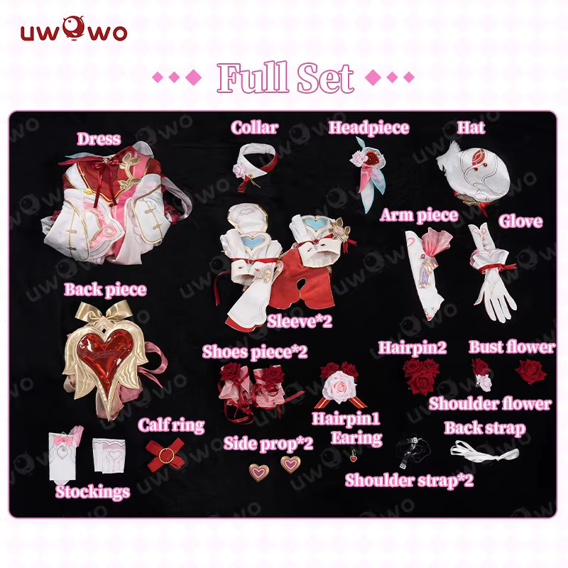 UWOWO Honkai Impact 3 Elysia New Battlesuit Hi Love Elf Cosplay-Kostüm - Bild 5