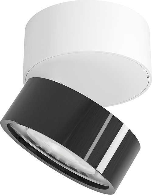 LUX-IT Swing 95 Round LED-Deckenstrahler 1-flammig, Weiß und Schwarzchrom, dimmbar mit Dim2Warm Funktion (1800K - 3000K) - Bild 1