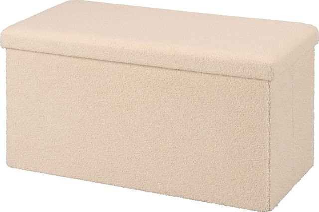 LIVARNO Sitztruhe klappbar Beige mit abnehmbarem Bezug aus Kunstleder - Bild 1