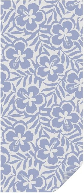 Tulup Fensterfolie Hibiskusblüten mit Sichtschutz Motiv in Blau, selbstklebend, Breite: 50 cm, Höhe: 116 cm - Bild 1