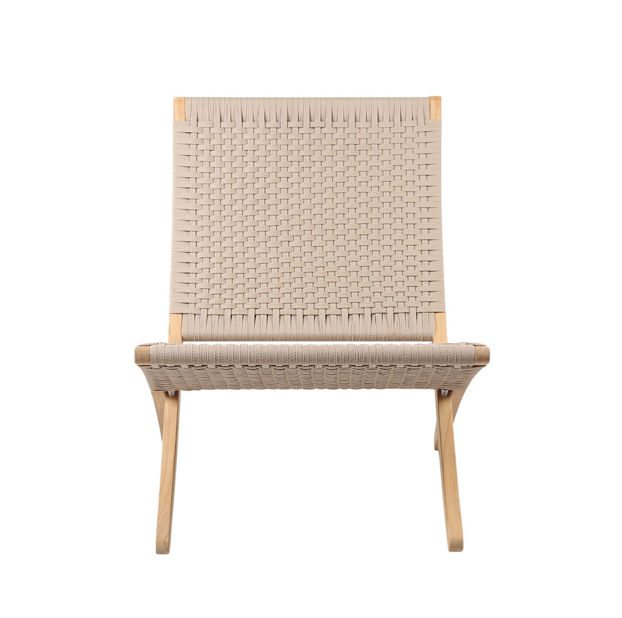 Carl Hansen & Søn MG501 Cuba Outdoor Chair aus Teakholz mit beigem Flachseil - Bild 2