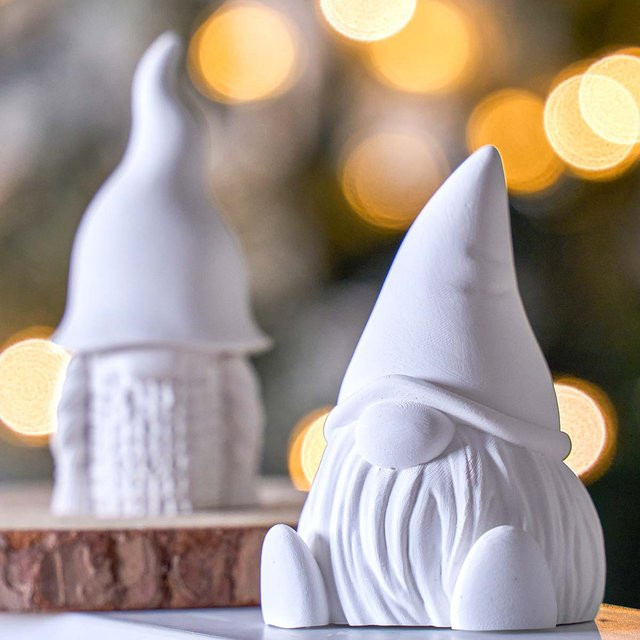 UDOCOOL Silikonform Gesichtslose Zwerge für DIY Weihnachtsmann Duftkerzen Seife und Gips in Weiß - Bild 1