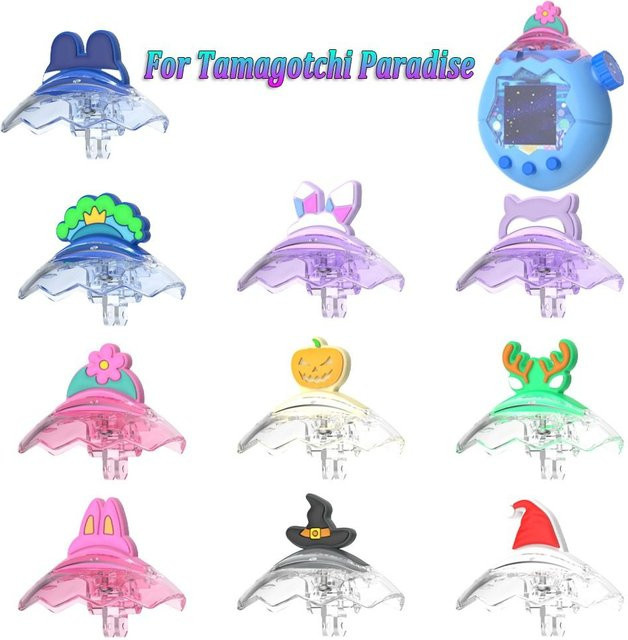 Transparente Cartoon Top Ersatzabdeckung als dekorative Kristall-PC-Kopfkappe und Schutzhülle für Tamagotchi Paradise - Bild 1