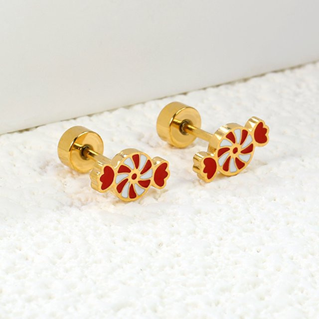 LUXUSTEEL Ohrstecker Edelstahl, Gold, Halloween, Damen - Bild 1