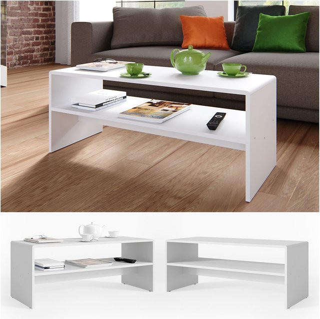 VICCO Couchtisch in Weiß mit Melaminharzbeschichtung für dein Wohnzimmer - Bild 1