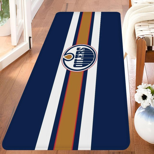 Karpetti Badematte E-Edmonton O-Oilers, blau, rutschfest und wasserabsorbierend, B/T: 120 x 40 cm - Bild 1