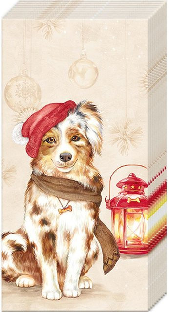 Papiertaschentücher X-Mas Jack mit Hundemotiv für Weihnachten - Bild 1