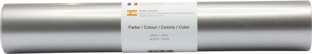 Selbstklebende Vinyl Folie von POLI-TAPE in Silber glänzend - Bild 1
