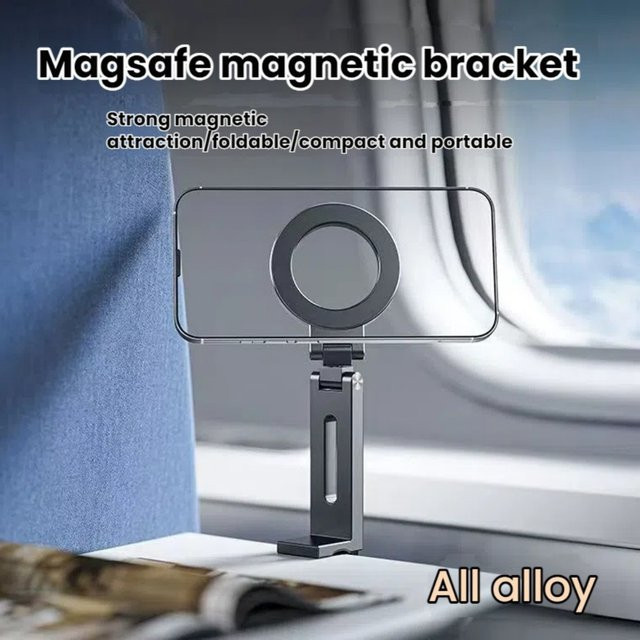 Focabo Magnetische Handyhalterung Multifunktionale Tragbare Faltbare Halterung für Reise, Flugzeug, Zug und Desktop - Bild 1