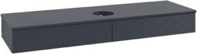 V&B Waschtischunterschrank Antao mit Frontstruktur in Blau, Wandmontage, B: 160 cm, T: 50 cm - Bild 1