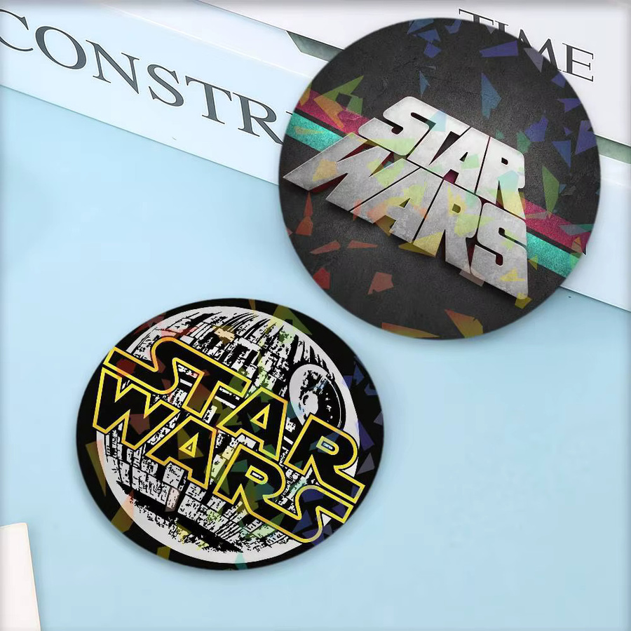 Star Wars Brosche, Rundes Laser-Abzeichen, Bunt - Bild 4