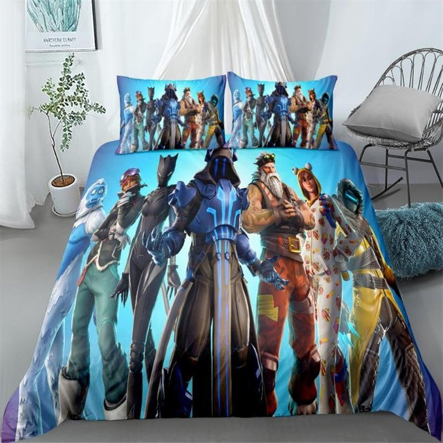 Fortnite Bettwäsche-Set von Gu Tao mit Bettbezug und Kissenbezug in Multicolour, B/H: 135 x 200 cm - Bild 1