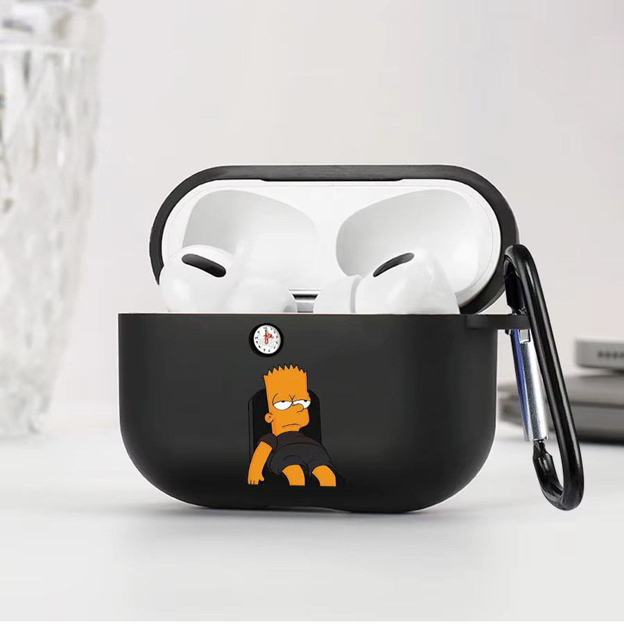 Schutzhülle im Simpsons Cartoon Design für AirPods Pro und AirPods 1 2 3 4 in Schwarz - Bild 2