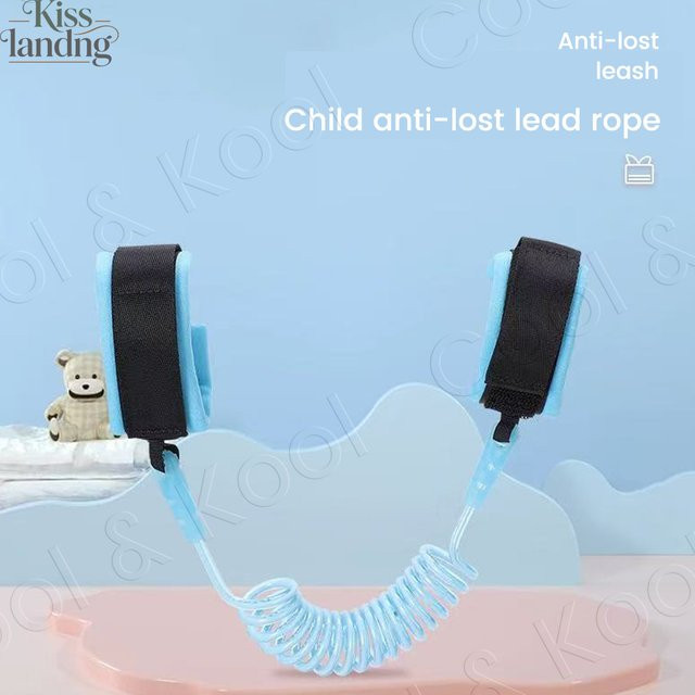 momo&dudu Kinder-Anti-Verlust-Seil in Blau mit verstellbarem Handgelenk-zu-Handgelenk-Band - Bild 1