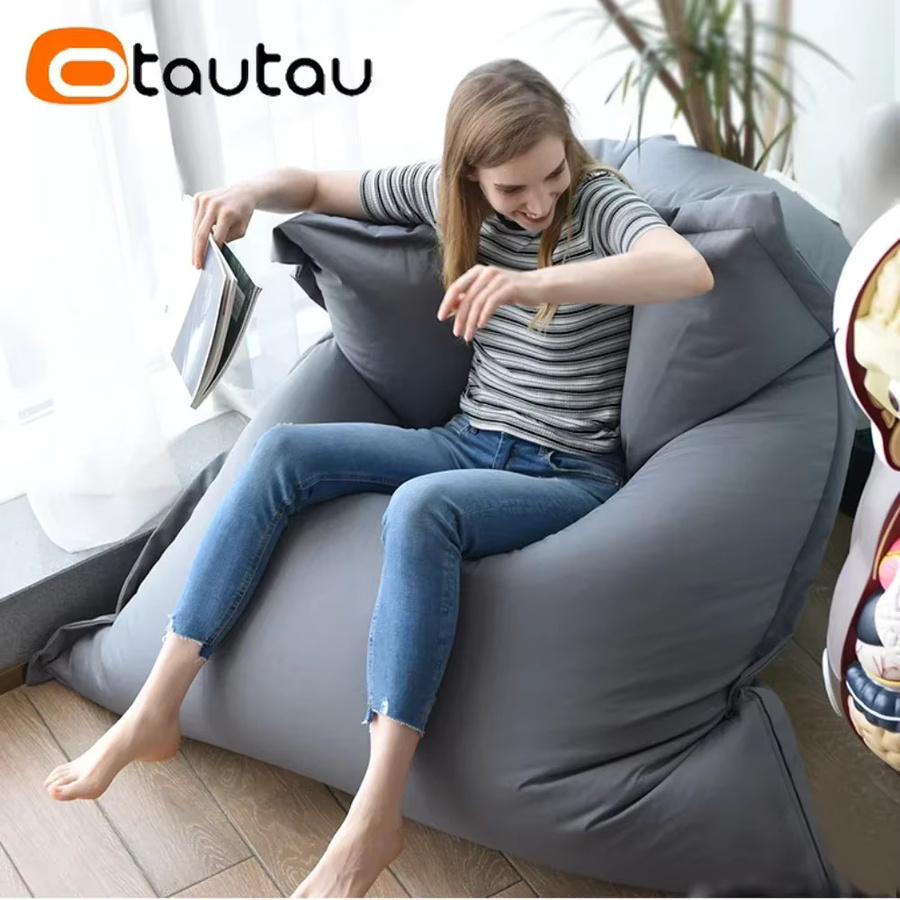 OTAUTAU Sitzsackbezug für Outdoor und Home in Grau, B/T/H: 180 x 140 cm - Bild 4