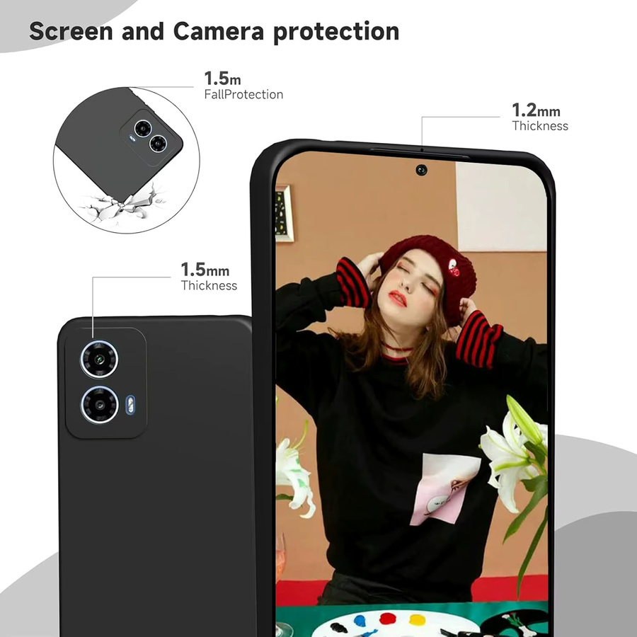 Flexible Silikon TPU Schutzhülle für Motorola Moto G85 G35 G55 G75 5G G05 G15 G04 G04S G14 G24 G34 G54 E15 E14 in Schwarz und Grün - Bild 3