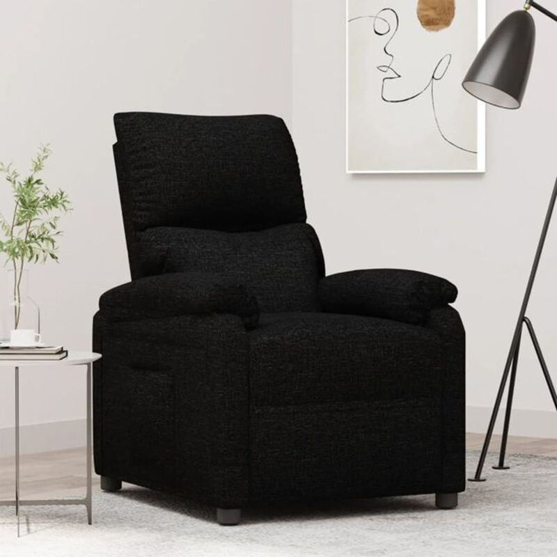 Modern Relaxsessel von vidaxl in Schwarz aus Stoff und Holz - Bild 1