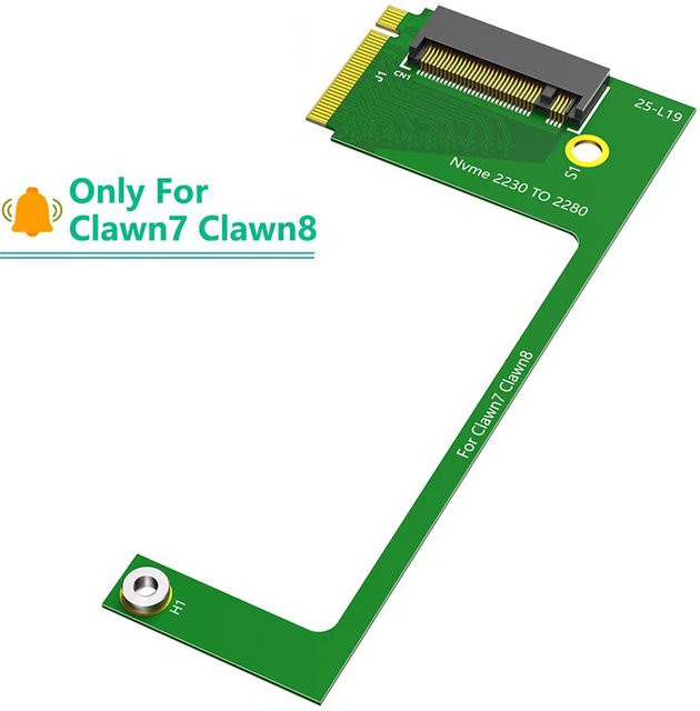 MSI Claw 7 Claw 8 8AI Konvertierungs-Adapterkarte für 2230 auf 2280 NVMe M.2 PCIe 4.0 SSD 90 Grad Erweiterungsplatine - Bild 1