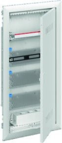 Striebel&John Mediaverteiler 4-reihig mit Patchpanel und Tür in Weiß UK648MV - Bild 1