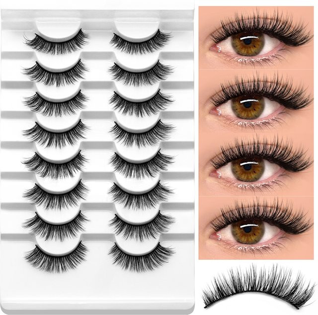 Veltrinay Falsche Wimpern, Black, Natürlich, Unisex - Bild 1