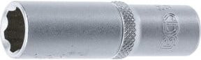 BGS Steckschlüssel-Einsatz Super Lock tief Antrieb Innenvierkant 10 mm 3/8 Zoll SW 12 mm silber - Bild 1