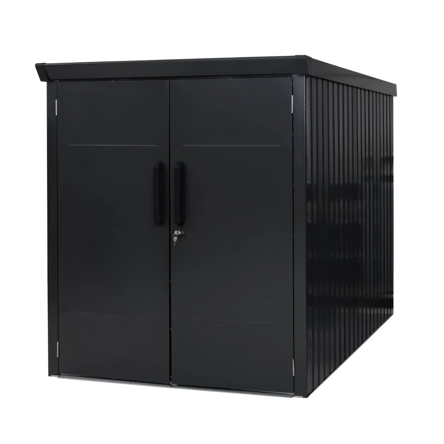Westmann Metall-Fahrradgarage Velos 2, schwarz, B/T/H: 133 x 222 x 151 cm - Bild 2