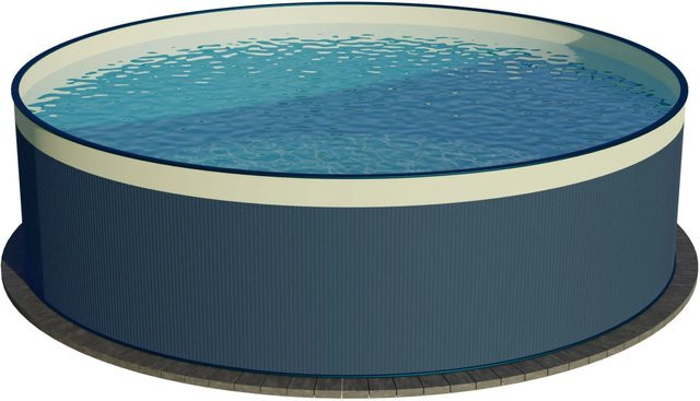 Waterman Stahlwandpool Rund in Anthrazit mit Sand Overlap Folie, Durchmesser: 450 cm, Höhe: 90 cm - Bild 1