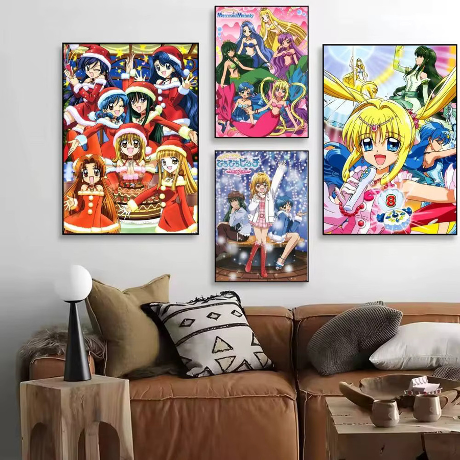 Mermaid Melody Anime Vintage Wandkunst Poster in Mehrfarben, Papierposter für dein Zuhause oder Arbeitszimmer - Bild 2