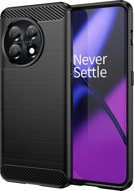 Stoßfeste TPU Schutzhülle mit Carbon-Faser-Optik für OnePlus 13, 12, 11, 12R, 10 Pro, 10T, 9 in Schwarz und Blau - Bild 1