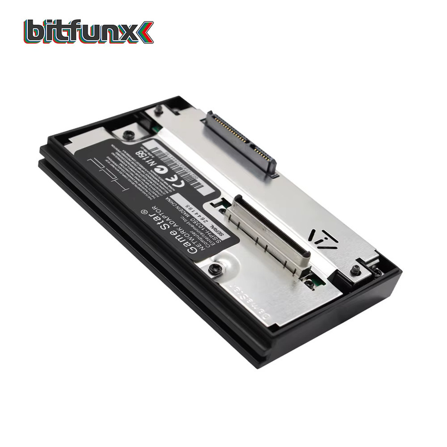 BitFunx GameStar SATA-Adapter für 2,5 oder 3,5 Zoll HDD-Festplatten, kompatibel mit der Playstation 2 PS2, Schwarz - Bild 3