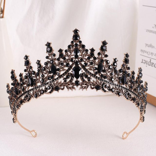 Wucifang Jewelry Krone, Schwarz, Kristall, Damen - Bild 1