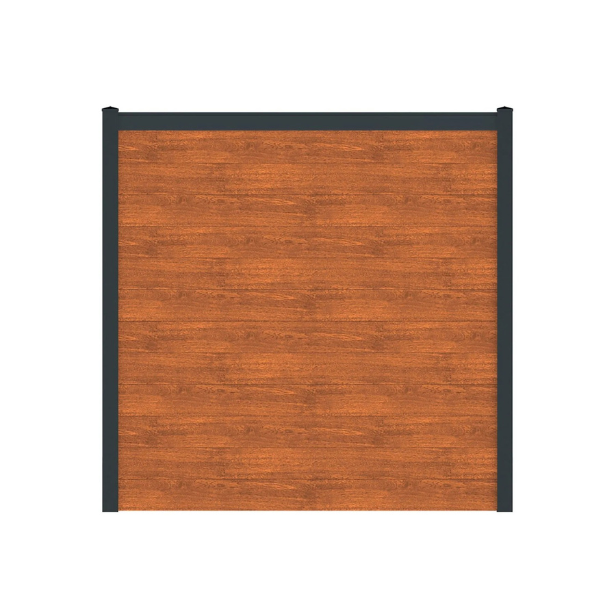 Vidual Sichtschutzzaun Snap 140 aus Aluminium in Light Oak, blickdicht, zum Aufdübeln, Höhe: 1,75 m x Breite: 17,76 m - Bild 2