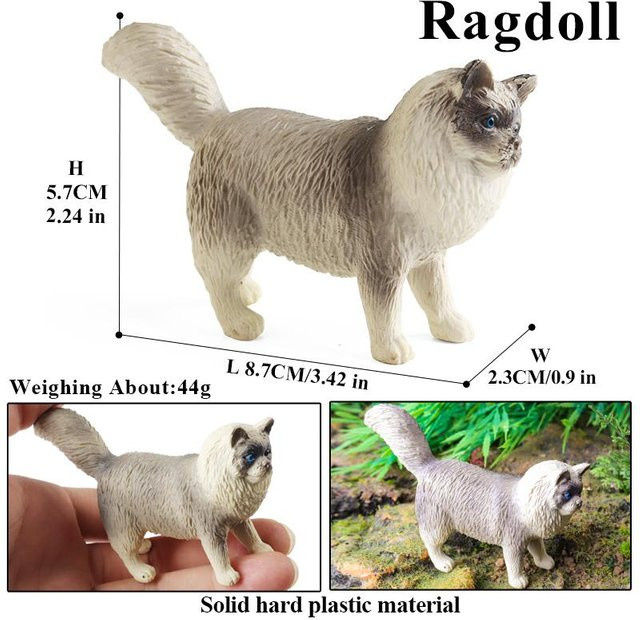 Oenux Katzenmodell Siam Devon Rex Sphynx Ragdoll Perser Actionfigur ab 3-6 Jahren - Bild 1