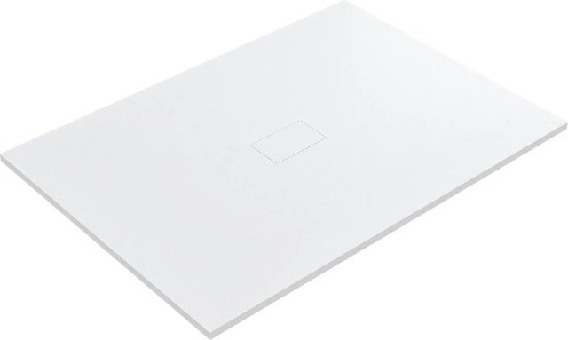 Aquabatos Duschwanne Rechteck Weiß aus SMC Kunststoff in Steinoptik mit Rutschschutz B/B/H: 140 x 100 cm - Bild 1