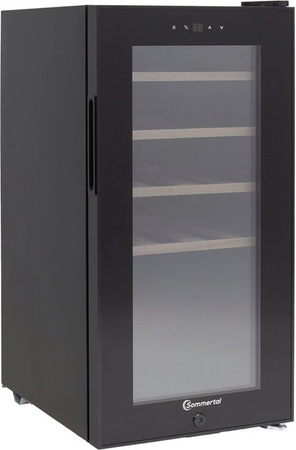 Sommertal Weinkühler WK50 mit Glastür, Schwarz, 50 l