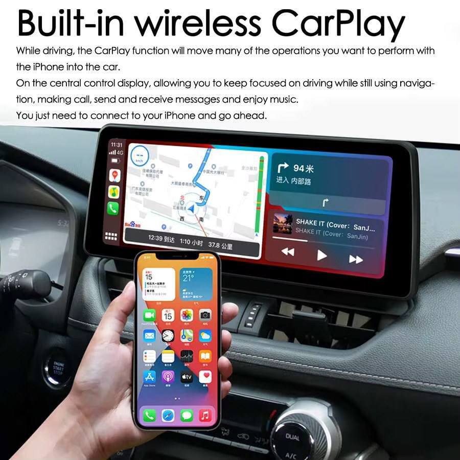 NAVIRIDER Multimedia Radio für Toyota Corolla 2019-2023 E210 mit 13,3 Zoll Display, Drahtloses CarPlay, Android Auto, Bluetooth und GPS, Schwarz - Bild 2