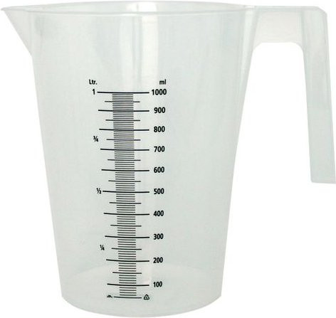 Schneider Messbecher aus Kunststoff in Beige mit schwarzer Skala, 1000 ml - Bild 1
