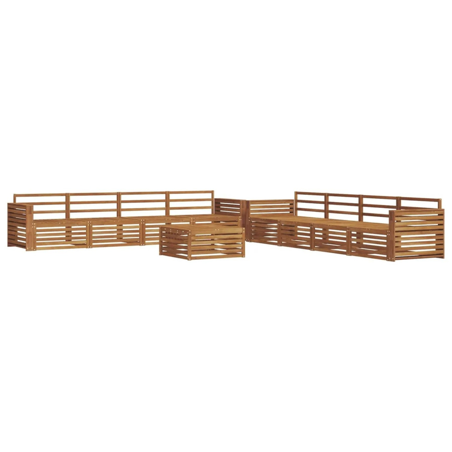vidaXL Outdoor-Sofagarnitur 9-teilig aus Akazienholz in Braun - Bild 2
