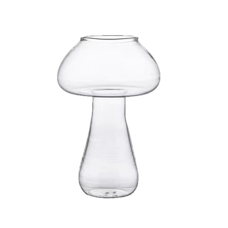 Transparenter Pilzbecher aus Glas als kreatives Cocktail- und Weinglas für Bar und Zuhause - Bild 5