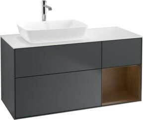 V&B Waschtischunterschrank Finion mit Wandbeleuchtung, lackiert, Breite: 120 cm, Tiefe: 50,1 cm, Höhe: 50,1 cm - Bild 1