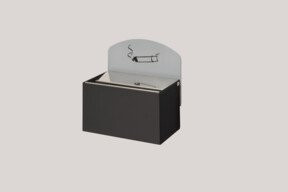 VAR Wandascher WH 9 mit Schild in Anthrazit und Silber aus Stahl, 0,4 l - Bild 1