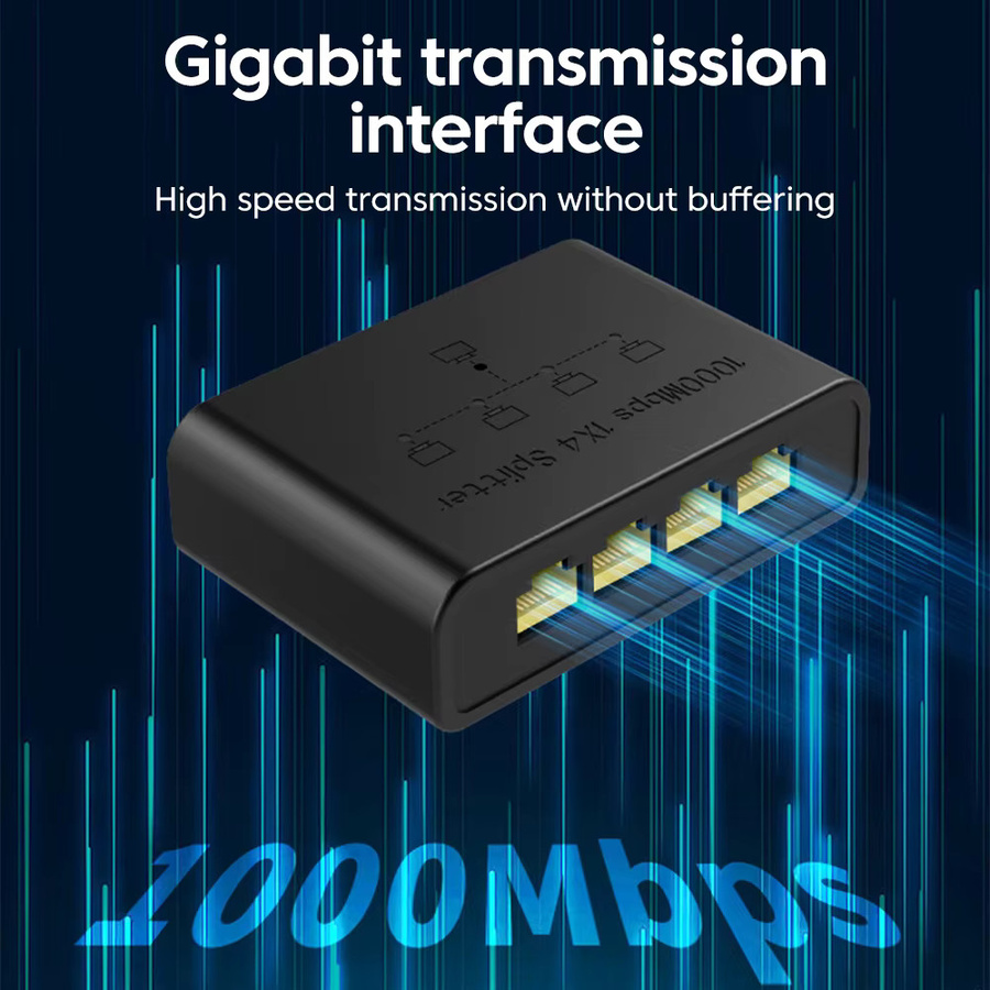 Olaf 4-in-1 Gigabit Ethernet Netzwerk-Switch mit 1 GbE RJ45 Ports in Schwarz oder Weiß - Bild 2