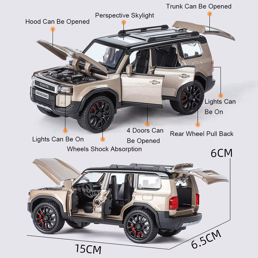 MAKEDA YangWang U8 Prado Spielzeugauto Modell, 1:32, Legierung, mit Licht und Sound - Bild 4