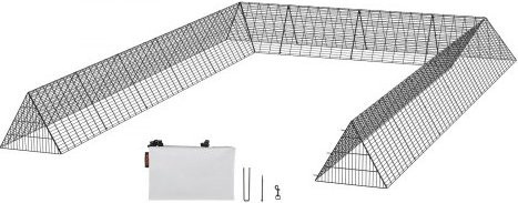 VEVOR Hühnertunnel Set für den Außenbereich mit Eckrahmen, tragbares Freilaufgehege für Hühner, Enten und Kaninchen, 2 Sets, B/T/H: 600 x 400 x 61,5 cm - Bild 1