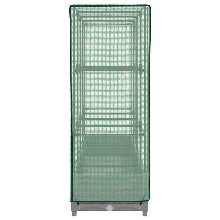vidaXL Hochbeet mit Gewächshaus-Aufsatz und wasserfester Abdeckung in Hellgrau Rattan-Optik, B/T/H: 160 x 40 x 123 cm - Bild 2
